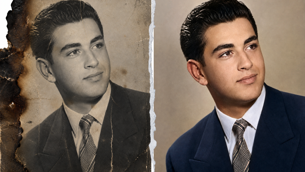 Restauración de retrato fotográfico antiguo